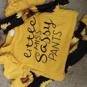 3 piece 12-18 months girls sunflower outfit